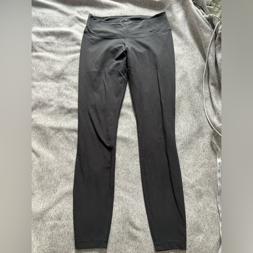 Nike Grey running full length leggings sz Sm with hidden pocket